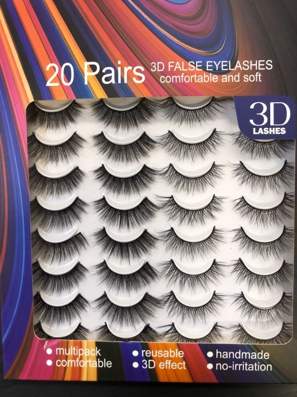 Photo 1 of 20 Pairs False Eyelashes 3D