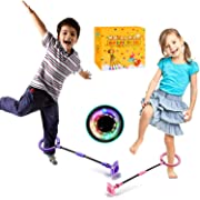 Photo 1 of Cosmoplex 2 Pack Skip Ball for Kids, Foldable Ankle Skip Ball Flashing Jumping Ring 