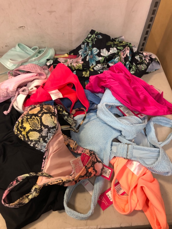 Photo 1 of Bag Lot Assorted Swim Tops and Bottoms Sz S