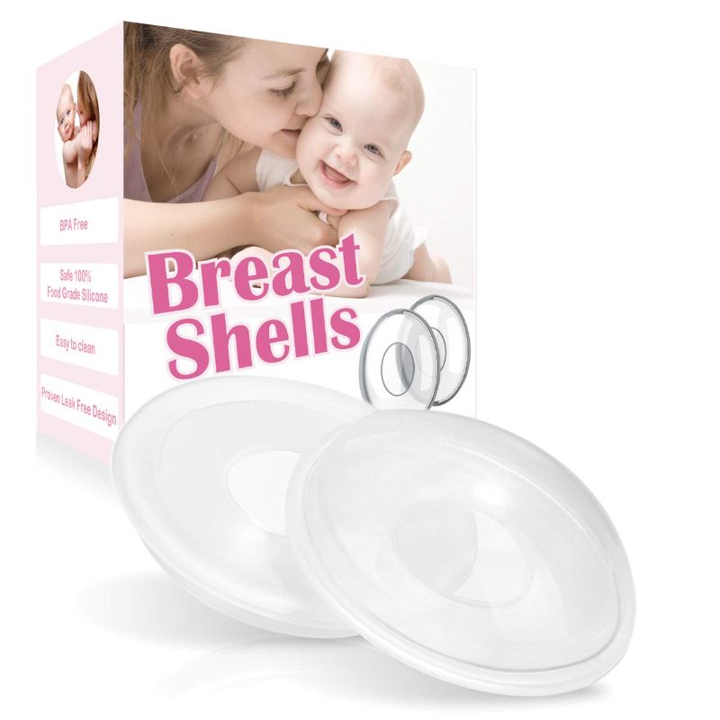 Photo 1 of Breast Shells Milk Saver for Breastfeeding, 2 Pack BPA Free Breast Shield Nursing Cups Protect Sore Nipples Breast Milk Collection Shells
