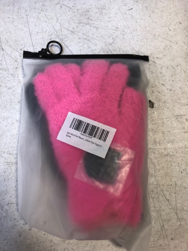 Photo 2 of 2 Pairs Microfiber Hair Dye Gloves, Fuzzy Gloves for Hair Salon Supplies, Hairstylist Reusable Microfiber Hair Color Mitt, Washable Cleaning Mittens for Kitchen House Cleaning
