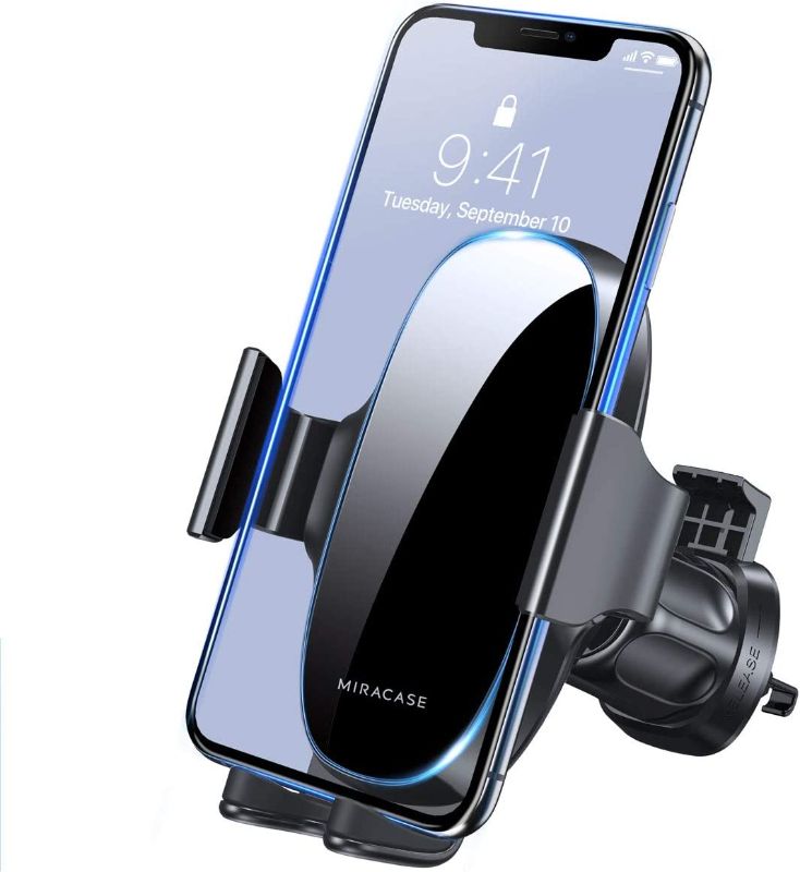 Photo 1 of [Upgraded-2nd Generation] Miracase Universal Phone Holder for Car, Air Vent Car Phone Holder Mount Compatible with iPhone 14 Series/14 Pro Max/13 Series/12 Series/11 and All Phones, Black
