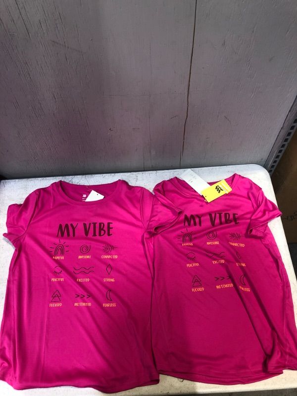 Photo 2 of Girs' Short Seeve 'My Vibe' Graphic T-Shirt - a in Motion, Small