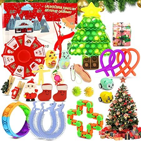 Photo 1 of Advent Calendar 2022, Lalucilever 25 Days Christmas Holiday Countdown Advent Calendars, Christmas Pop Fidget Toy Set Gift Box, Surprise Party Toy Gifts for Toddler Kids Teens Girls Age 3-12 Year Old.
