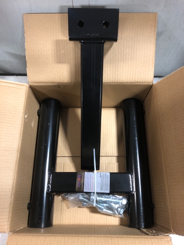 Photo 1 of AUMOWE Dual Flag Pole Holder Fir 2 inch Flag Tube, with Anti-Wobble Screws fit for 2 inches Receiver Include Pin & Clip