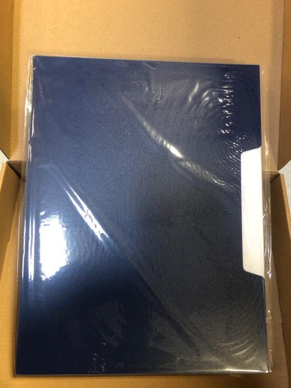 Photo 2 of SUNNUYCARE Binder with Plastic Sleeves 60-Pocket - Presentation Book 8.5x11 (Blue) Displays 120 Pages, Portfolio Folder with 8.5 x 11 Sheet Protectors for Documents, Certificates, Sheet Music, Artwork