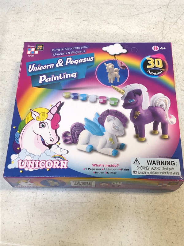 Photo 2 of Amav Toys 3D Unicron & Pegasus Painting Kit - All Inclusive & Ready To Paint - Enhance Creativity, Imagination & Improve Motor Skills - Best DIY Activity - Ideal Present For Unicorn Lovers Aged 3+
