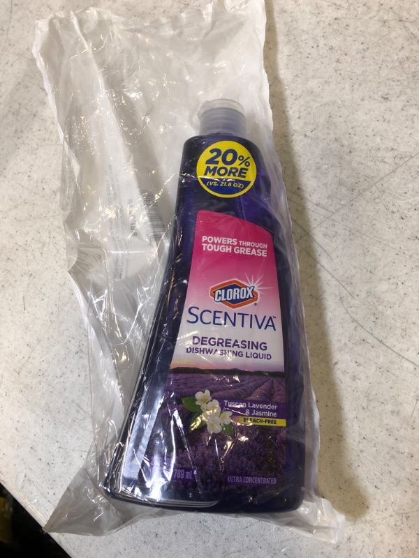 Photo 2 of Clorox Scentiva Dish Soap | Great Smelling Dishwashing Liquid Cuts Through Grease FAST | Quick Rinsing Formula Washes Away Germs | A Powerful Clean You Can Trust, Tuscan Lavender & Jasmine, 26 oz 26 Fl Oz (Pack of 1) PRO: 09/15/2020