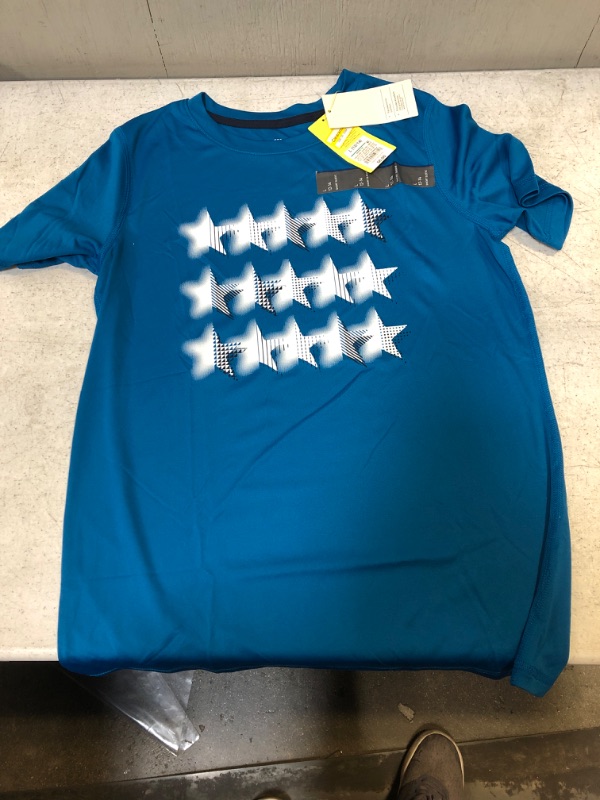 Photo 2 of Boys' Short Sleeve Stars Graphic T-Shirt - All in Motion Blue L
