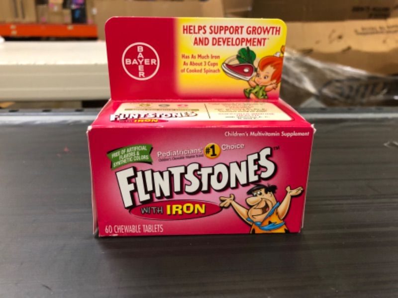 Photo 1 of Flintstones Children's Chewable Multivitamins with Iron Orange - 60.0 Each
EXP 10/2023
