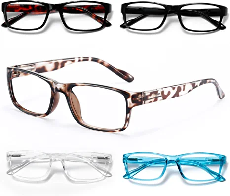 Photo 1 of 5 Pairs Reading Glasses For Women Blue Light Blocking?Men's and Women's Computer Glasses Comfort Spring Hinge Readers-+2.0