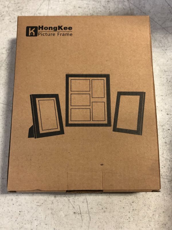 Photo 1 of 5x7 Picture Frame Rustic Black Set of 2, Made of Solid Wood and Real Glass, Display Pictures 4x6 with Mat or 5x7 Without Mat, Photo Frames for Wall or Table Display
