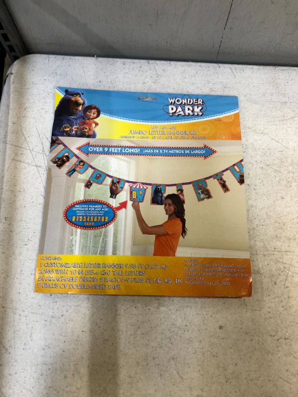 Photo 2 of "Wonder Park" Birthday Teal Add-An-Age Letter Banner Kit, 25 Pc.