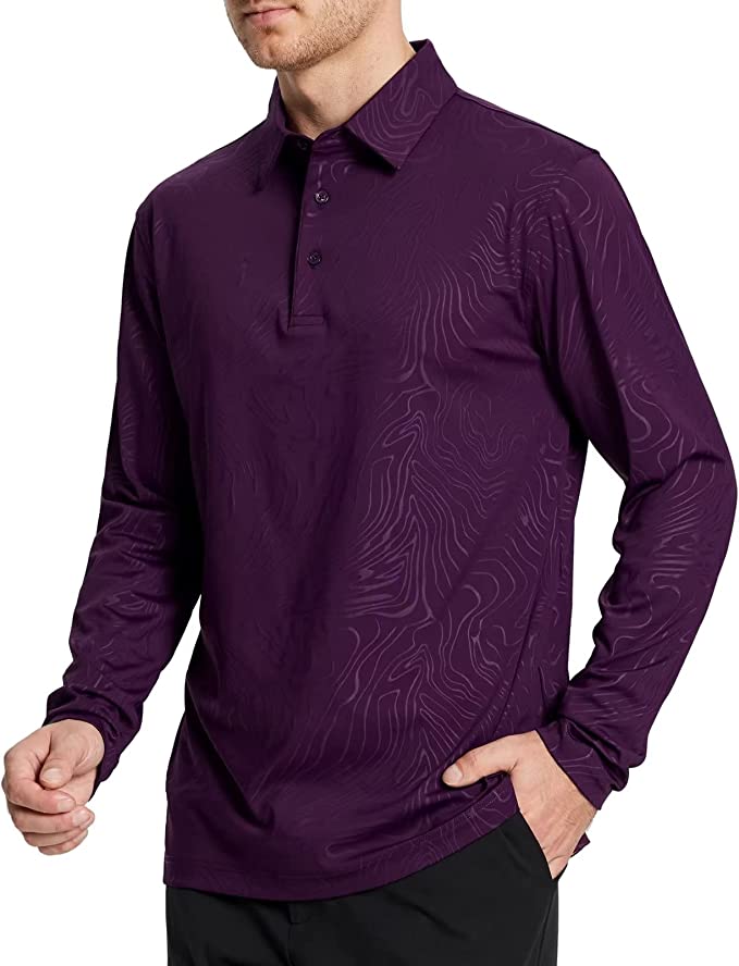 Photo 1 of Mens Golf Shirts Long Sleeve Casual Performance Dry Fit Embossed Golf Polo Shirts for Men
Size XL
