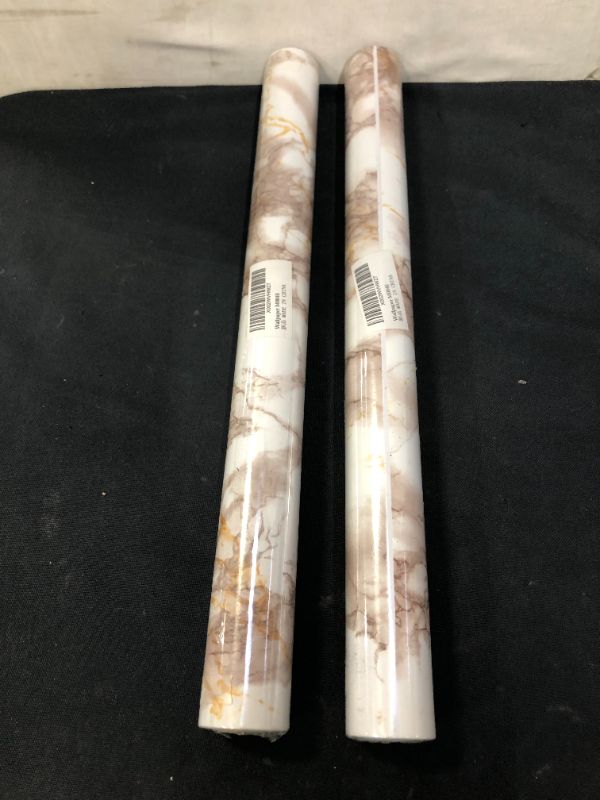 Photo 1 of 2 COUNT OF MJ-SKY Marble Wallpaper Granite Look Effect Marble Wallpaper Decorative Self-Adhesive Film Marble Gloss Vinyl Film for Kitchen Cabinet 15.8x118 Inch
