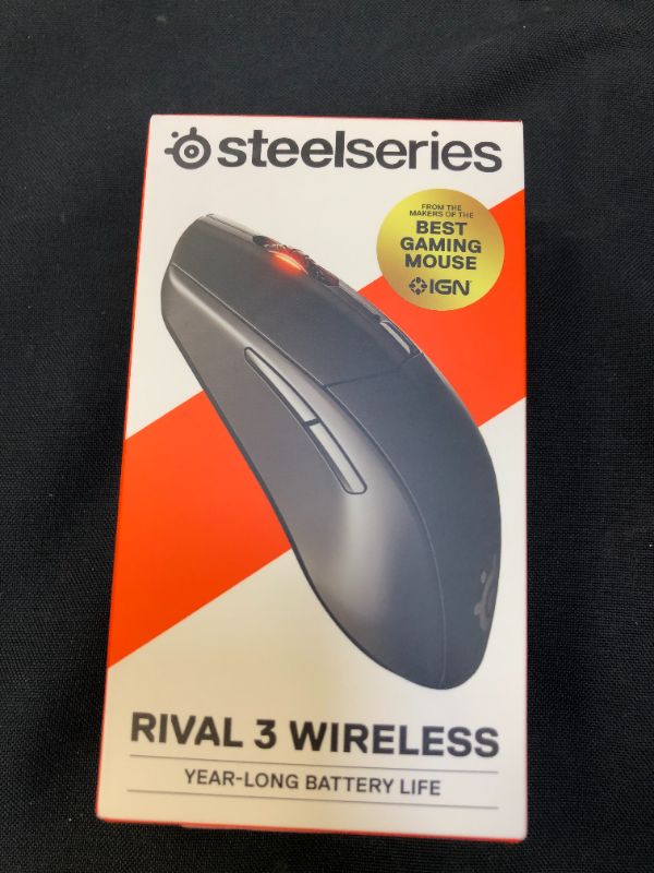 Photo 3 of SteelSeries - Rival 3 Lightweight Wireless Optical Gaming Mouse with Brilliant Prism RGB Lighting - Black
