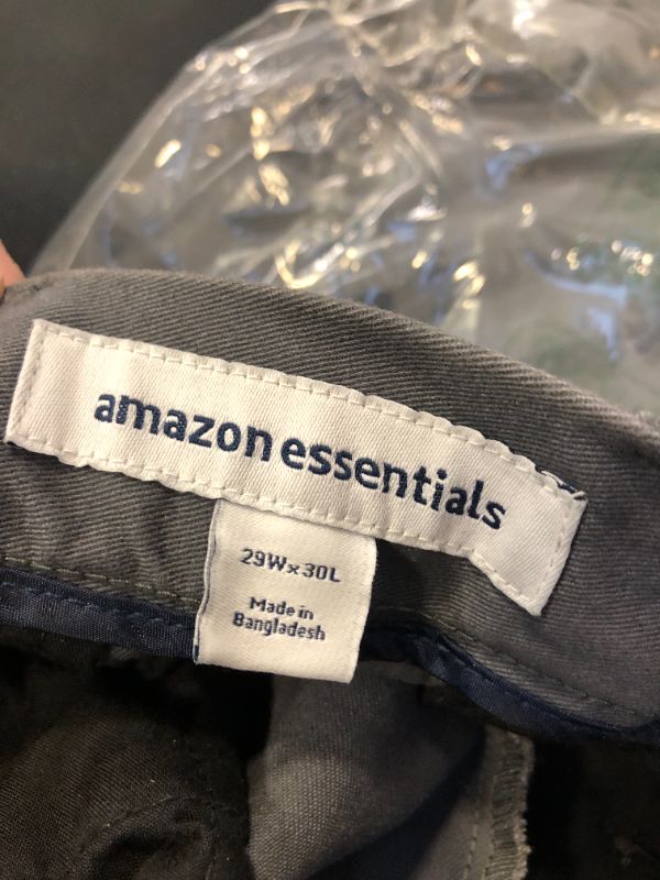 Photo 3 of AMAZON ESSENTIALS PANTS FOR MEN 29WX30L GRAY