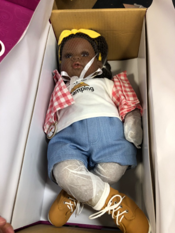 Photo 2 of Adora Realistic Black Baby Doll Happy Camper Toddler Doll - 20 inch, Soft CuddleMe Vinyl, Black hair, Brown eyes

