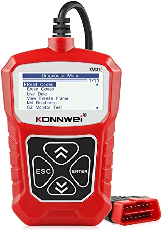 Photo 1 of 
KONNWEI KW310 OBD2 Scanner Full OBDII Functions 10 Modes Automotive Engine Fault Code Reader Scan Tool for All 1996 and Newer Cars (Red)