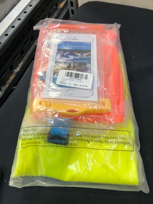 Photo 2 of 2 Pack Waterproof Phone Pouch Underwater Phone Holder Pouch Clear Waterproof Phone Case Cell Phone Dry Bags Cellphone Dry Bag Case for Women Men Kid Outdoor Swim Training Snorkeling, Yellow and Orange