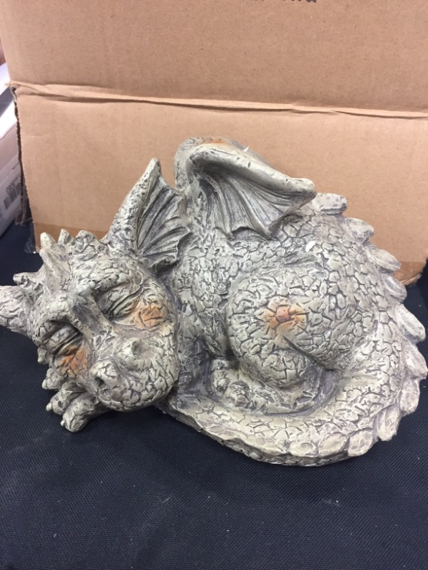 Photo 2 of Besti Decorative Outdoor Dragon Garden Statue - Cold Cast Ceramic Statue | Lawn and Yard Decoration | Weather-Resistant Finish