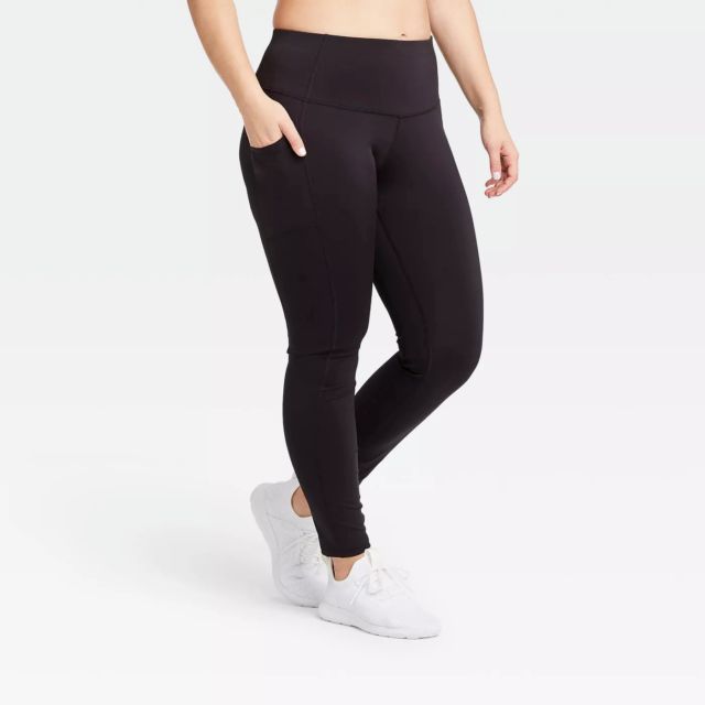 Photo 1 of All in Motion Women's Size M Black Sculpted MOTTO LEGGINGS