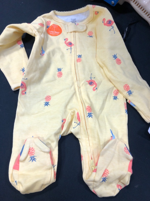 Photo 2 of Baby Girls' Parrot Footed Pajama - Carter's Just One You Yellow Newborn