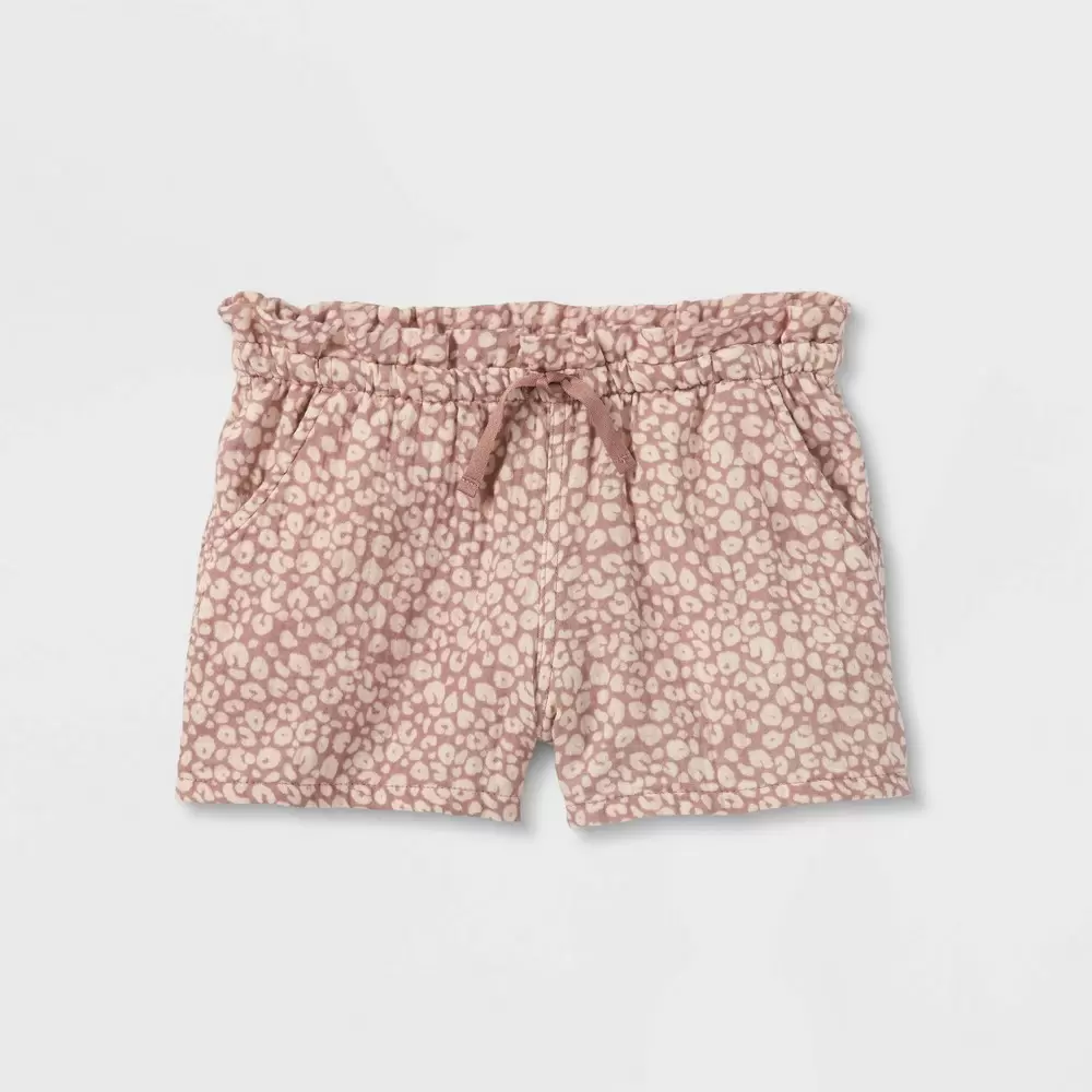 Photo 1 of Girls' Woven Gauze Shorts - Cat & Jack Mauve S, Pink