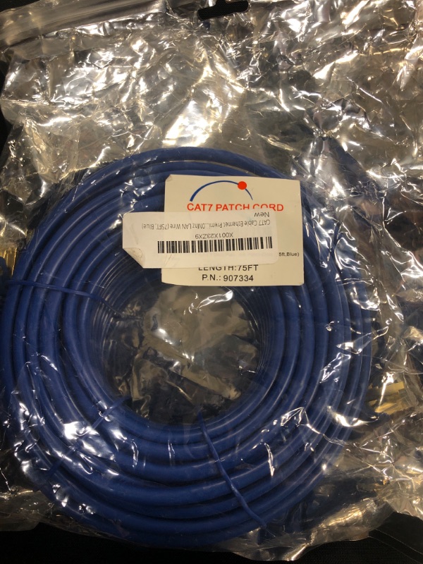 Photo 1 of Ethernet Cable for Gaming Blue 75ft LAN Network Patch Cord Wire - 