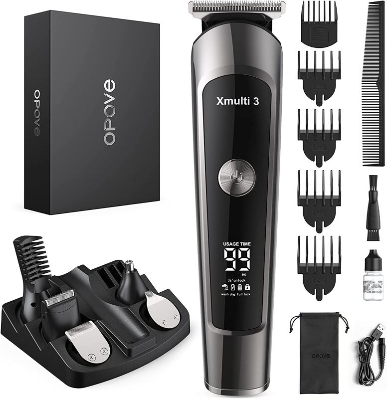 Photo 1 of opove Electric Beard Trimmer for Men, All-in-1 Multi-Grooming Hair Trimmer Kit, Manscape, Body, Nose Trimmer, Cordless Clippers with Waterproof and 115min Run Time, Xmulti 3
