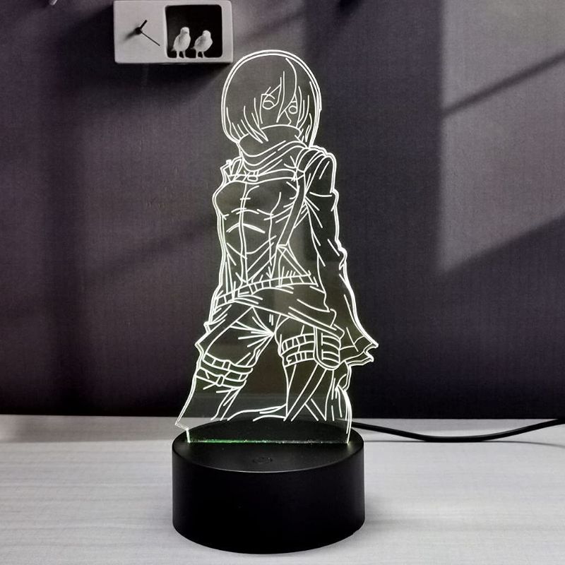 Photo 1 of Scout Legion 3D Night Light LED Anime Lamp Table AOT 16 Colors RGB Remote Desk Decor for Room
