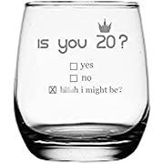 Photo 1 of 20th Birthday Gifts for Women and Men Wine Glass - Funny Is You 20 
