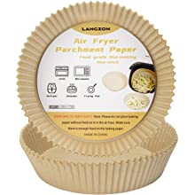 Photo 1 of 50 Pcs Air Fryer Disposable Paper Liner, 6.3 Inch 