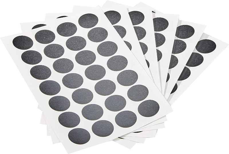 Photo 1 of Amazon Basics Handwrite Only Removable Round Color-Coding Labels, 3/4-Inch diameter, Black