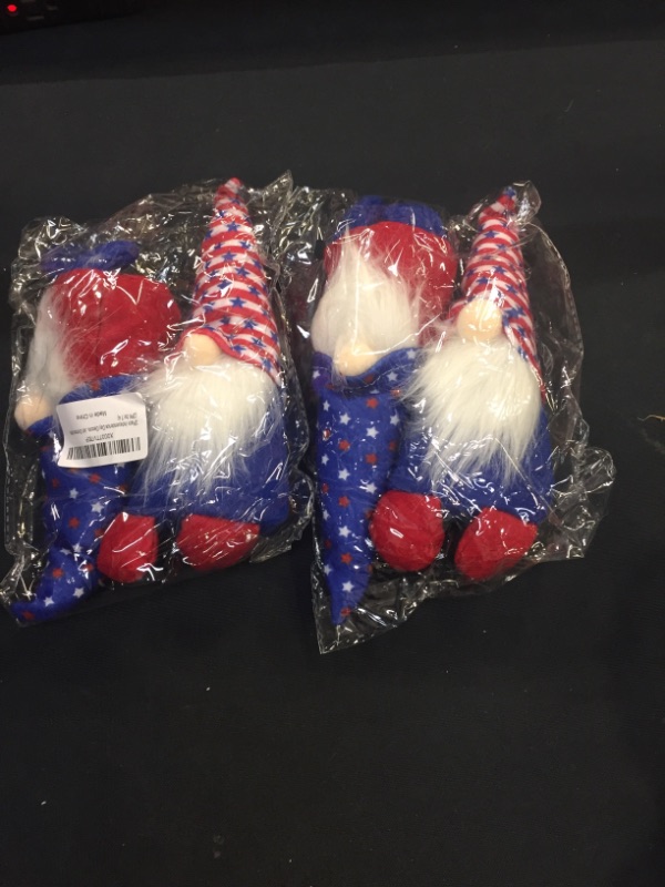 Photo 2 of 2 COUNT 2Pack 4th of July Decorations Gnomes Patriotic for American Independence Day Home Decoration Holiday Gnome Handmade Swedish Tomte, Elf Decoration Ornaments (2PK for 7.4)
