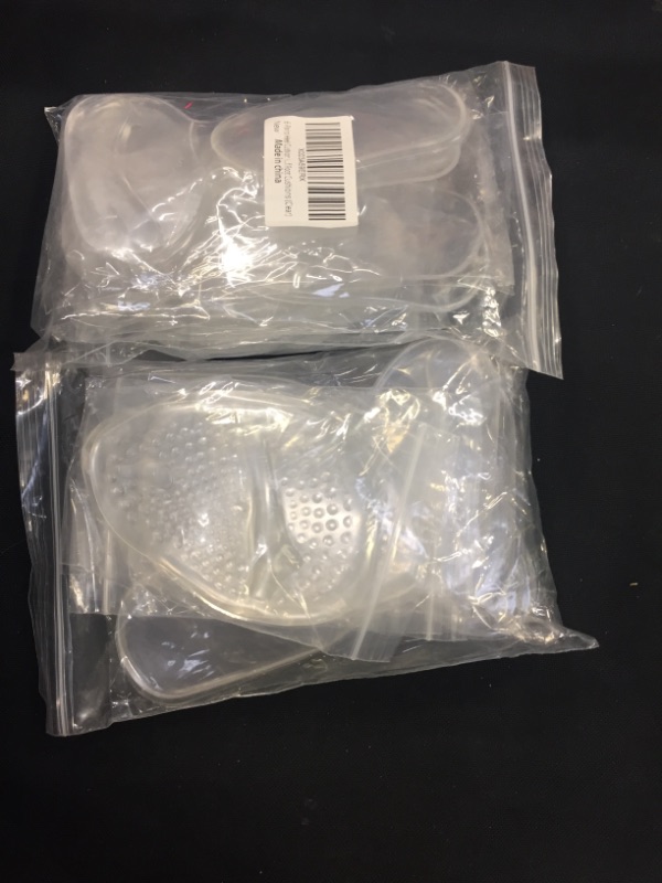 Photo 2 of 2 COUNT 6 Pairs Heel Cushion Inserts & Metatarsal Pads | Reusable Soft Shoe Inserts & Forefoot Cushion Pads | Heel Grips Liners & Ball of Foot Cushions (Clear)