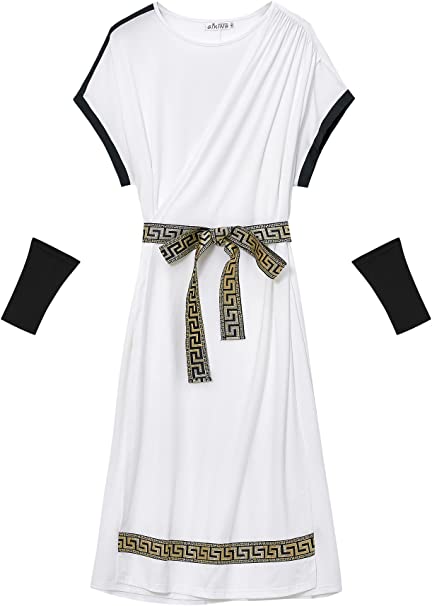 Photo 1 of GIKING Adult Couples Women Men Toga Costumes for Halloween Party Dress SIZE XL 

