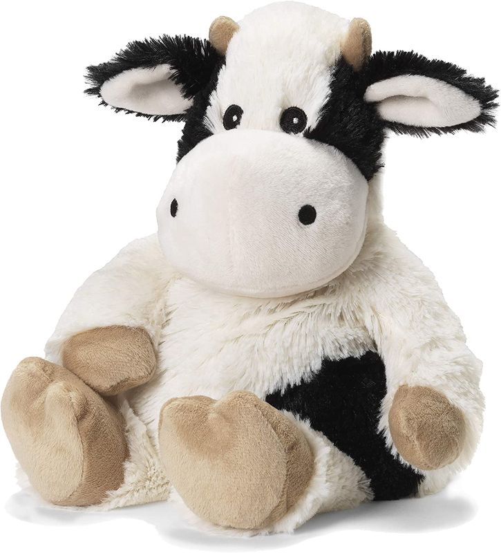 Photo 1 of Black & White Cow Warmies - Cozy Plush Heatable Lavender Scented Stuffed Animal
