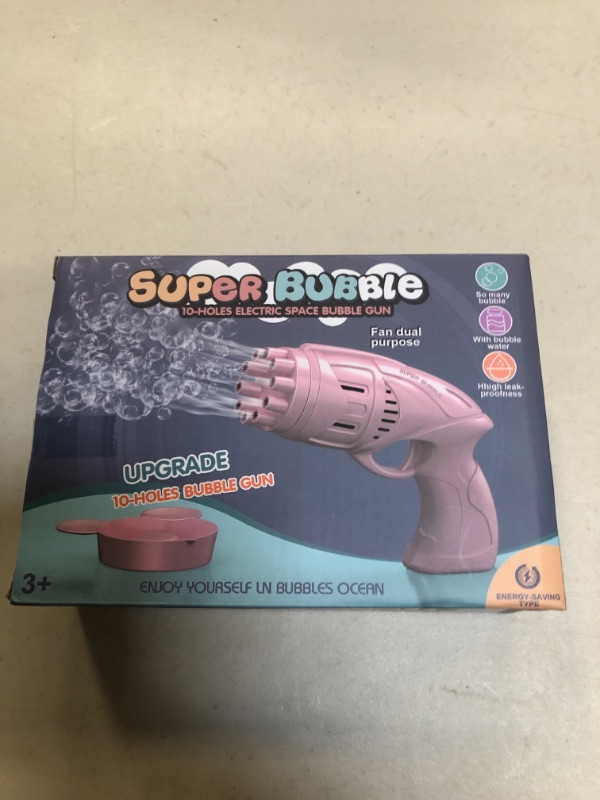 Photo 1 of 10 HOLE Bubble Gun Blowers for Kids PINK