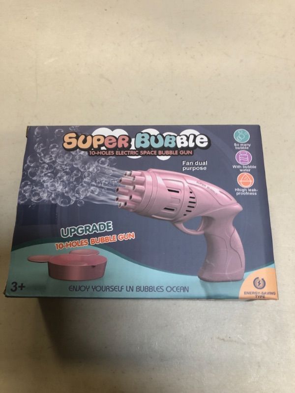 Photo 1 of 10 HOLE Bubble Gun Blowers for Kids PINK