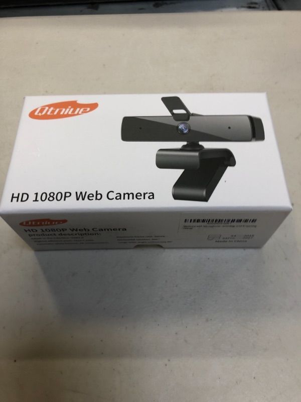 Photo 2 of Qtniue Webcam with Microphone and Privacy Cover, FHD Webcam 1080p, Desktop or Laptop and Smart TV USB Camera for Video Calling, Stereo Streaming and Online Classes, FACTORY SEALED
