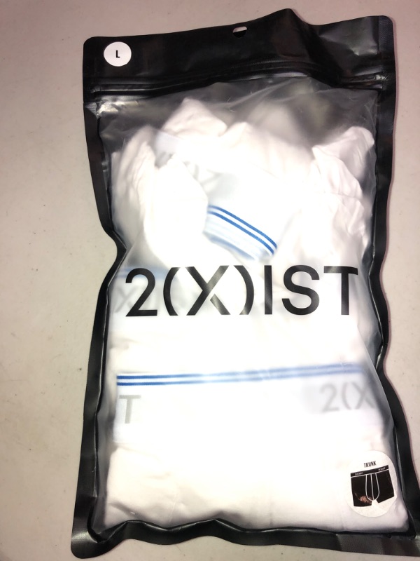 Photo 2 of 2(X)IST Men's Cotton Stretch No Show Trunk 3-Pack Large White/White/White, SIZE L 