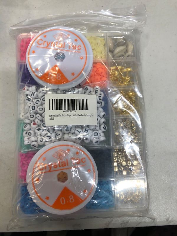 Photo 1 of 5000 Pcs Clay Flat Beads - Polymer Clay Beads - 18 Color 6mm Round Clay Spacer Beads - Disc Beads for DIY Jewelry Making, Heishi Beads Bracelet Necklace Earring Making Kits