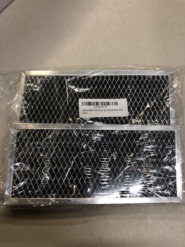 Photo 1 of Lifetime WB02X10956 Charcoal Filter Replacement (2-Pack) by PartsBroz - Compatible GE Microwave Kit - Replaces AP3204832 EA951943 JX81H PS951943-9 Inches Wide by 4 Inches Deep, Activated Carbon Wool