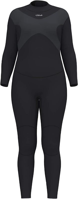 Photo 1 of Hevto Wetsuits Plus Size Men and Women 3/2mm Neoprene Full Scuba Diving Suits Surfing Swimming Keep Warm Back Zip for Water Sports-- Size ST