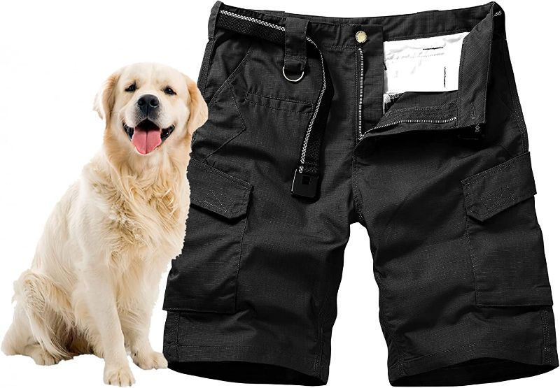 Photo 1 of GSGGIG Mens Cargo Shorts Lightweight Breathable Tactical Shorts for Men Outdoor Hiking Fishing Relaxed Fit with Multi Pockets KZ008-Black-34
Size 34