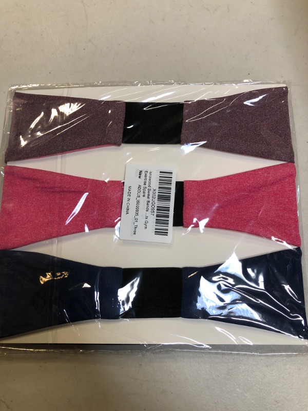 Photo 2 of 3 PACK WOMENS ATHLETIC HEADBAND