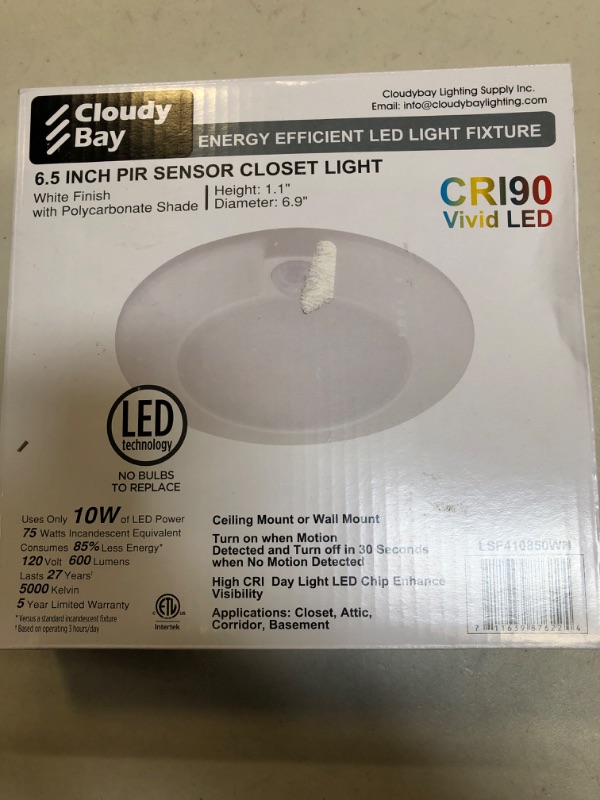 Photo 1 of 6.5 INCH PIR SENSOR CLOSET LIGHT