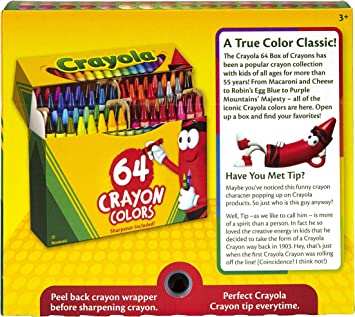 Photo 1 of Crayola Crayons, Crayon Box with Sharpener, 64 ct