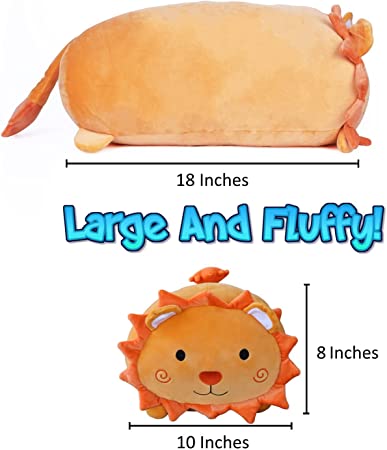 Photo 3 of Altreeak Lion Plush Pillows 18" Body | Kawaii | Super Soft Cute Sleeping and Hugging Pillow | Plush Pillow for Girls Teens Valentine